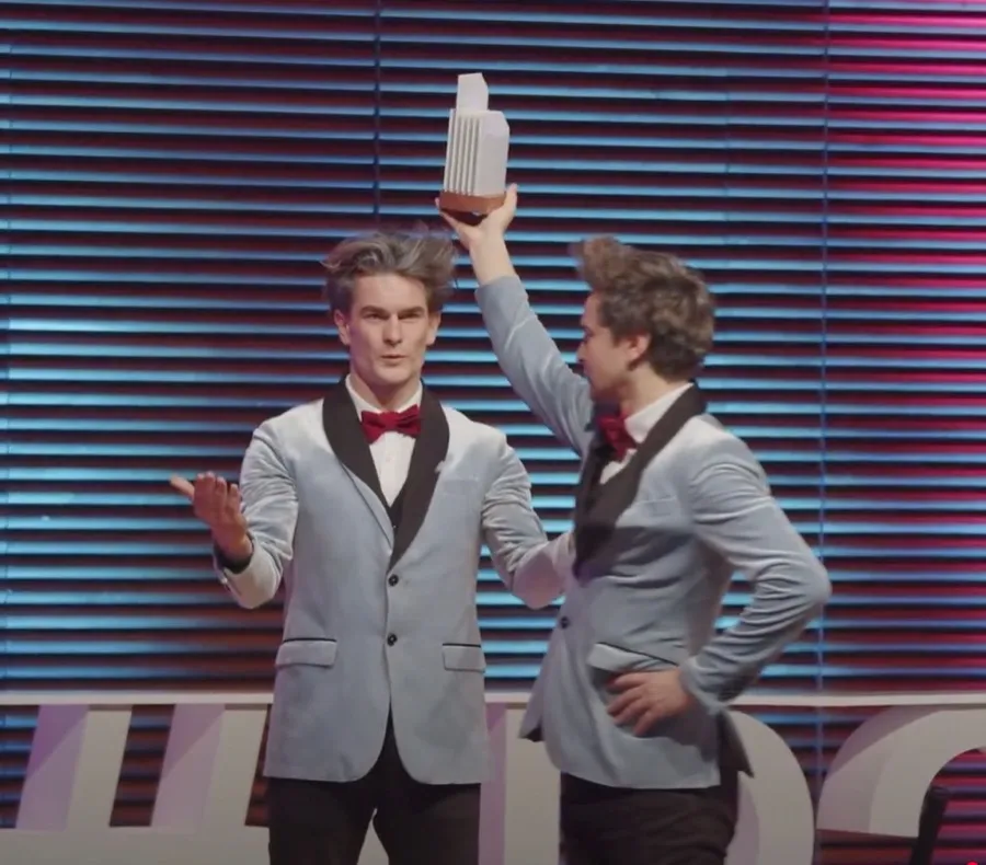 Jim and John on stage at the Thuringia Innovation Award ceremony 2022