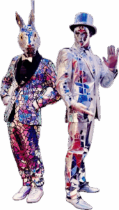 Jim&John-MirrorSpiegelkostüme-ShowAct Hutmacher&Hase DUO